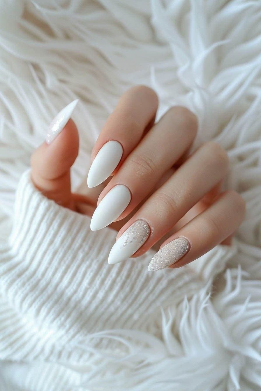 Lovely Nails stiletto glitter accent in North York