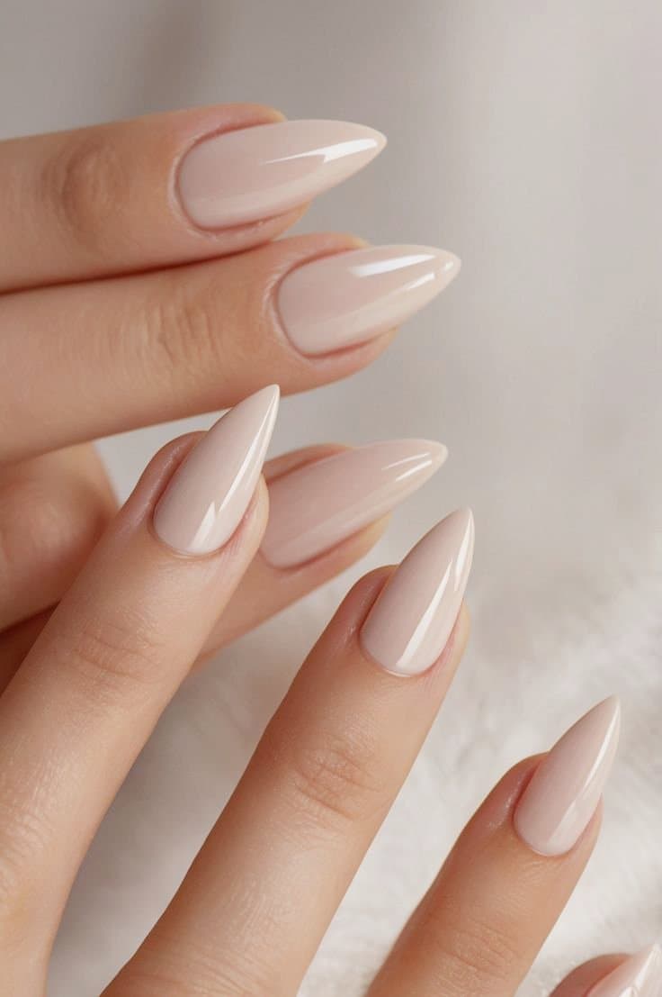 Lovely Nails glossy nude stiletto in North York