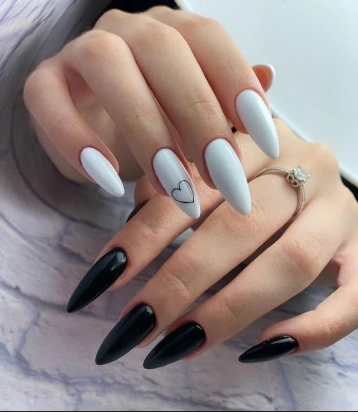 Lovely Nails monochrome heart matte in North York