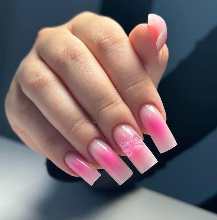 Lovely Nails pink aura bow in North York