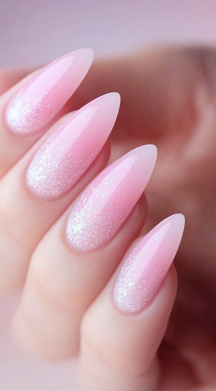 Lovely Nails pink shimmer ombre in North York